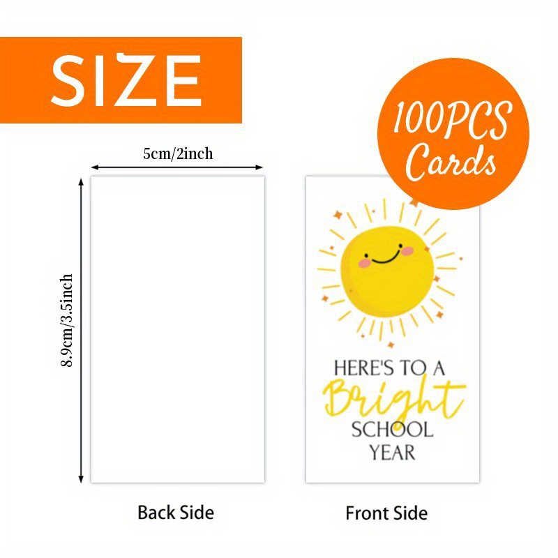 TEMU 100 cartes cadeaux, cartes de remerciement pour les enseignants pour jour de classe, cadeaux de pour la rentrée scolaire, décoration de colorée