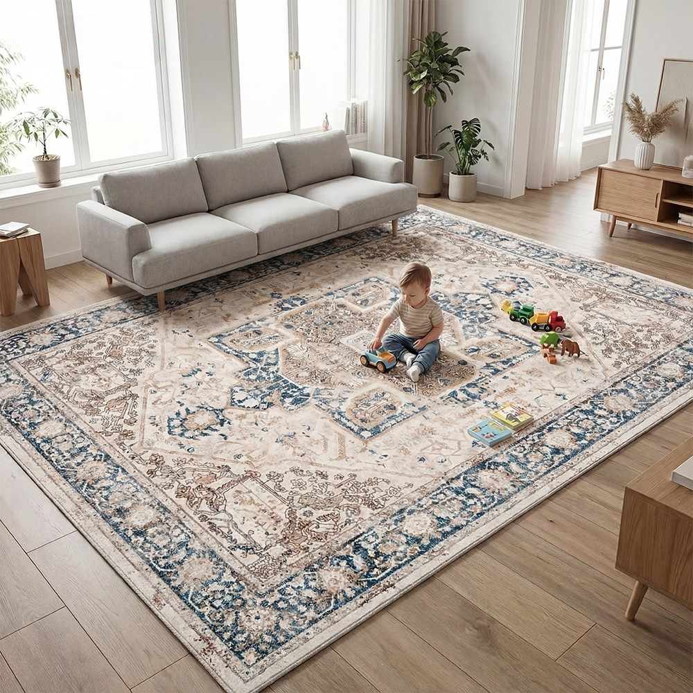 TEMU 200x300cm Large Floor Mat, Soft Short Pile Washable Rug, Non-slip Thick Carpet For &