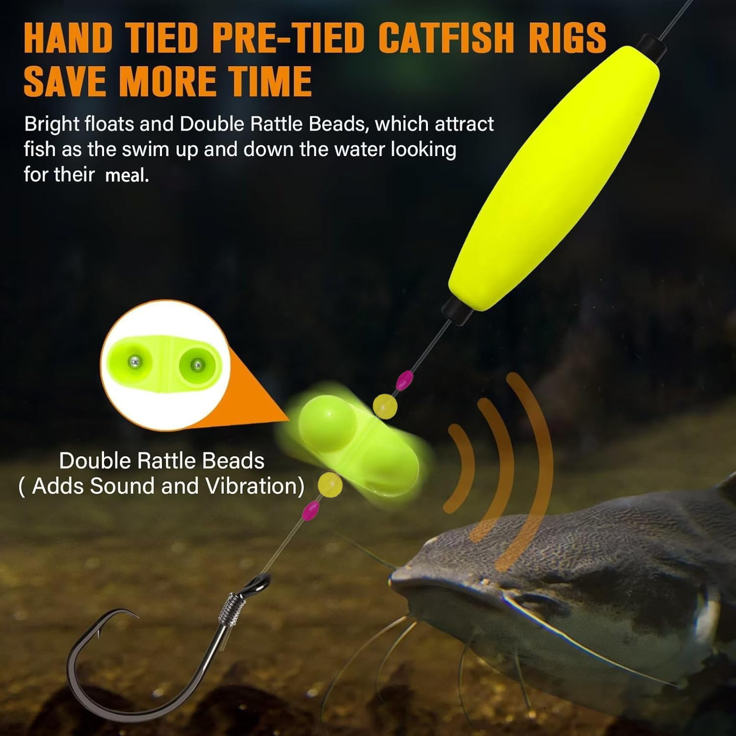 PATIKIL 10mm Luminoso Pesca Perline, 200 Pezzi Morbido Plastica Bagliore Pesca Esca Uova Attrezzatura Perlina Attacco Strumento Rotondo, Bianco