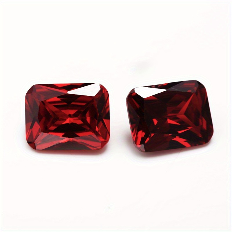 100pcs Vivid Red Lab-Created Gemstones for Jewelry Making