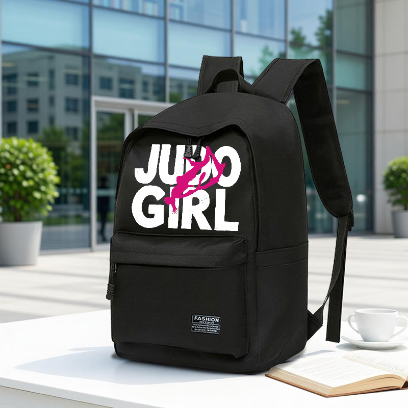 TEMU 1pc Judo Graphic Print Large Capacity Backpacks, Shoulder Bags, And Laptop Bags; Durable And Lightweight; Spacious And Practical; Unisex;