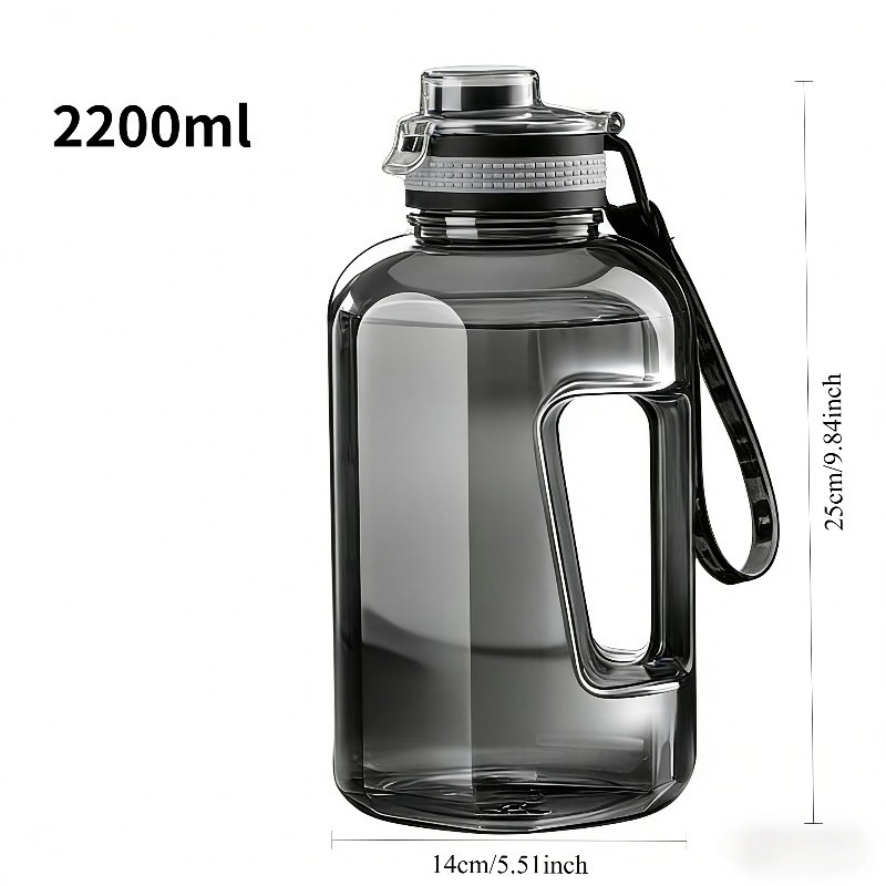 Image of High-quality Thick Heat-resistant Large-capacity Sports Water Bottle, Leak- Kettle, Portable Cup For Outdoor Cycling, Hiking, Training, Gift For