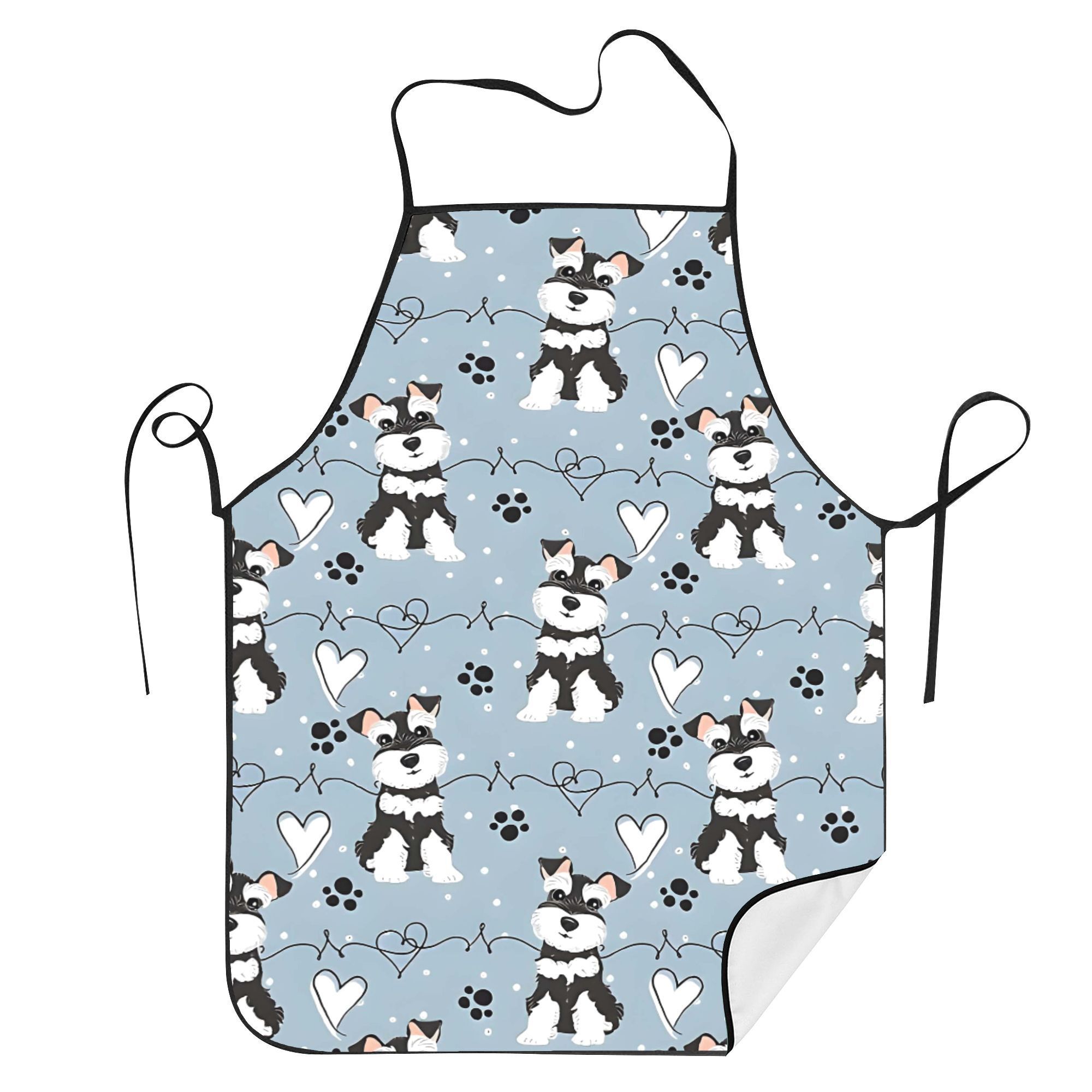 

And White Miniature Schnauzer Adjustable Cooking Apron Household