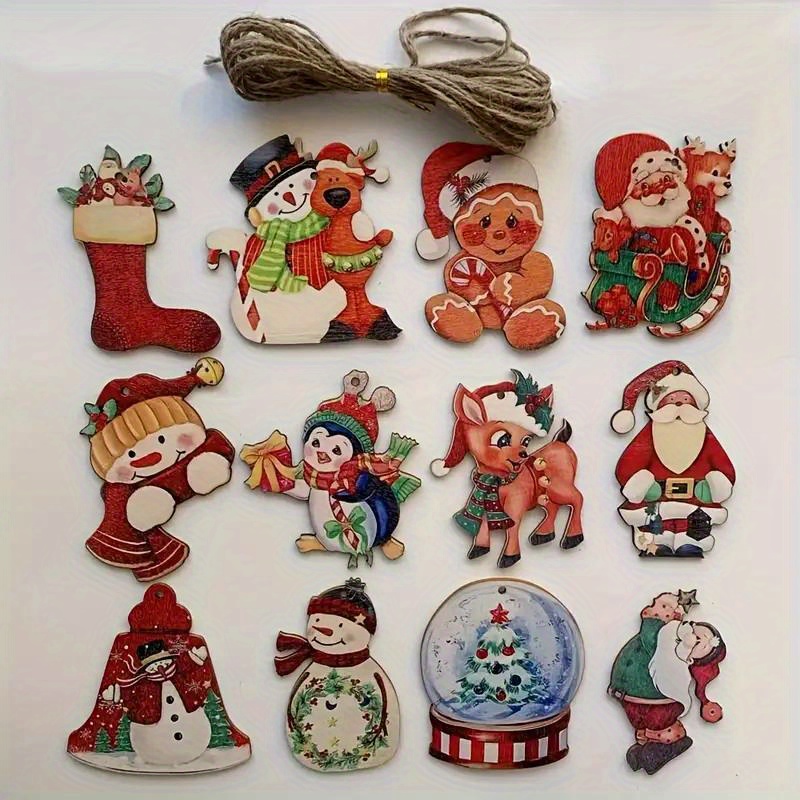 

12pcs/24pcs , Snowman And Christmas Decorations, Christmas Decorations, Decorations, Decorations, Decorations, Decorations Pendants And Decorations - Christmas