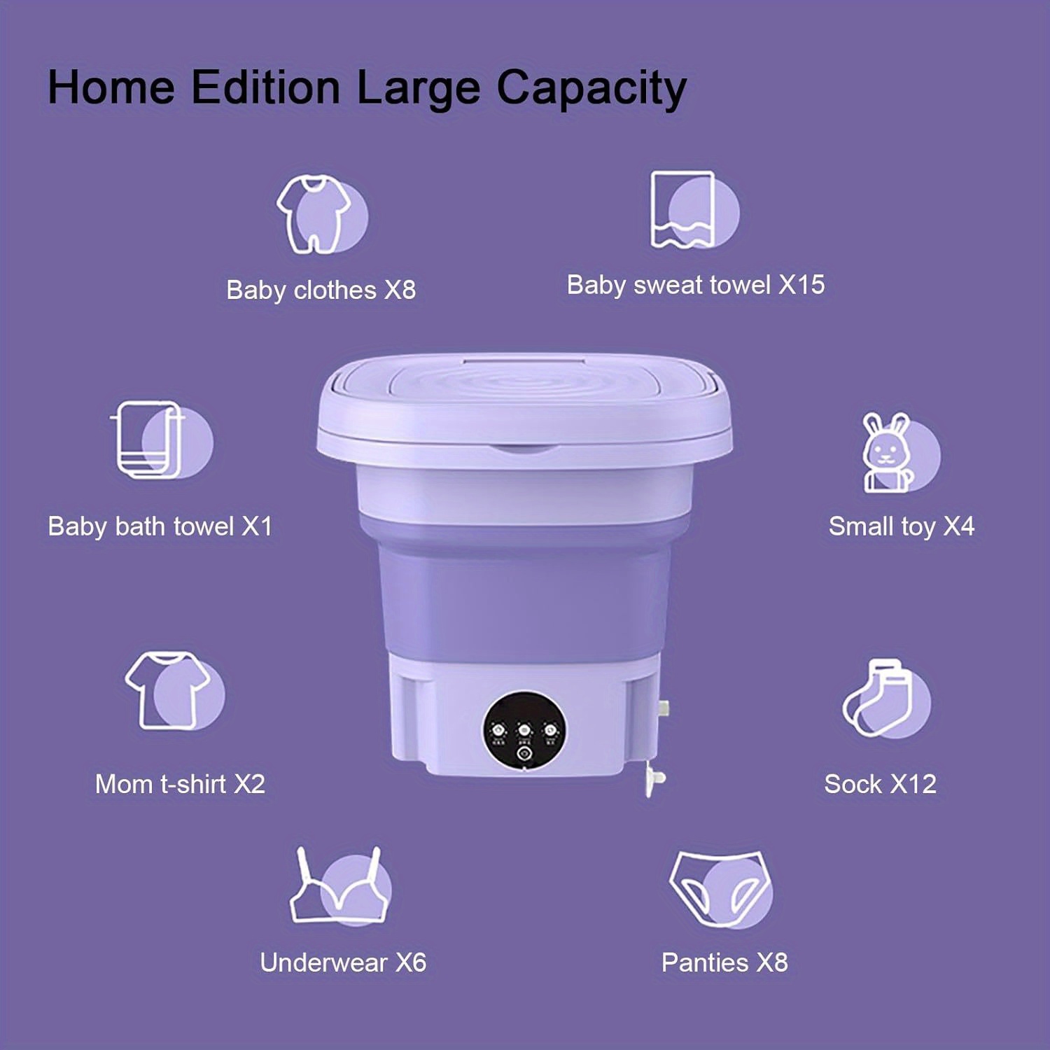 laundry machine washing machine laundry bucket all in and dry multi functional foldable suitable for underwear underpants socks and small clothes home Product details 2