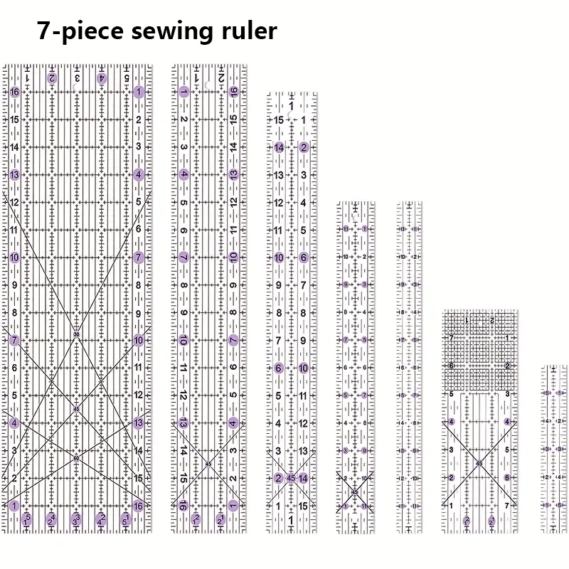 TEMU Sewing Rulers, Quilting Rulers, Acrylic Rulers For Cutting Fabric, Non-slip Quilting Rulers, And Sewing Supplies, Quilting Supplies And Tools,