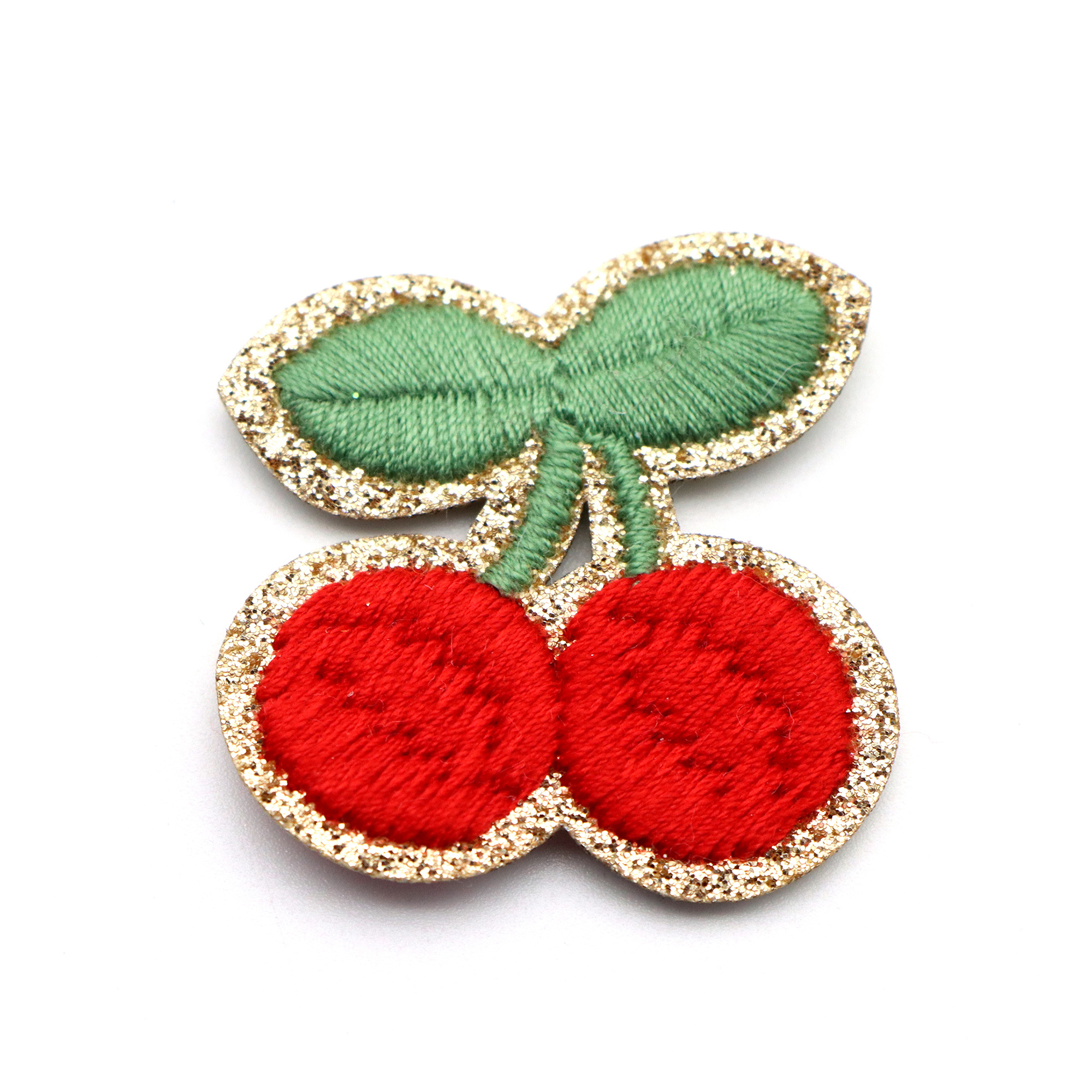 E-shop 10 Stück Kirsch-Erdbeer-Stickerei-Patches, Aufnäher für DIY Haarspangen, Kopfschmuck-Dekoration, Applikationen für Kleidung, Jeans, Schuhe, ,