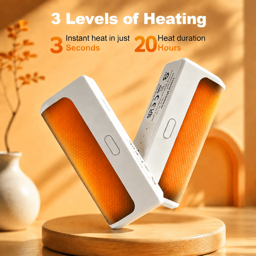 Image of Rechargeable Hand Warmer, 3 Settings, Double-sided Heating, 20-hour , Portable Heater-ideal For Christmas, Halloween, Winter, Camping, And Outdoor Activities | | Durable Construction