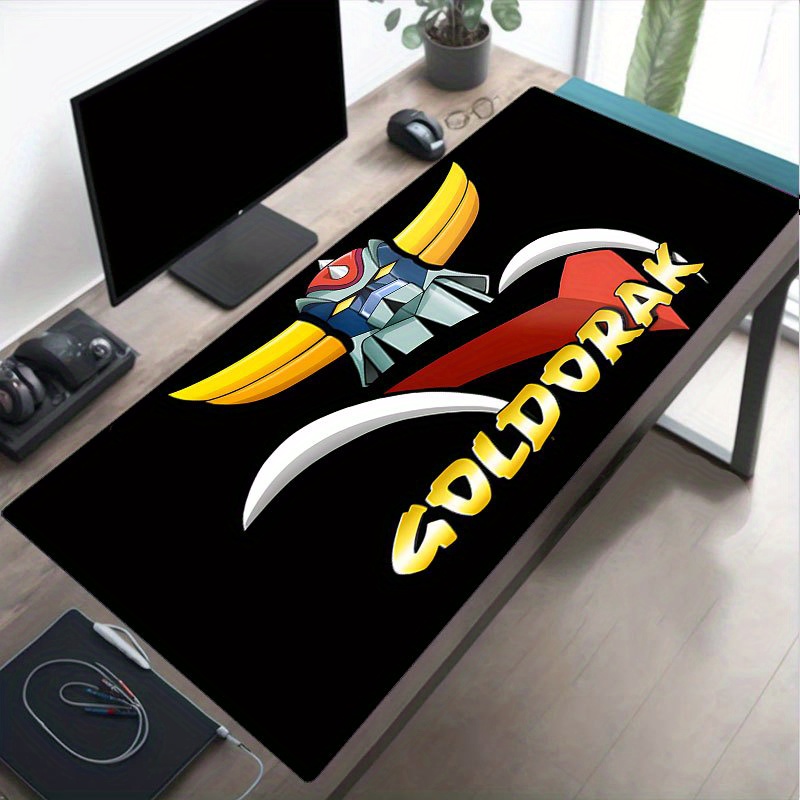 TEMU Tapis de bureau et tapis de souris 1 pièce rétro Jinshen Robot Anime Gaming - Base en caoutchouc antidérapante, convient aux adultes, diatomite