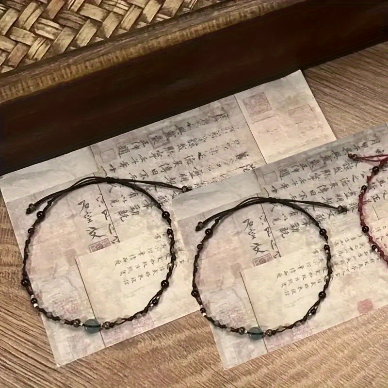 Retro Chinese Handmade Woven Bracelet, Couple Gift