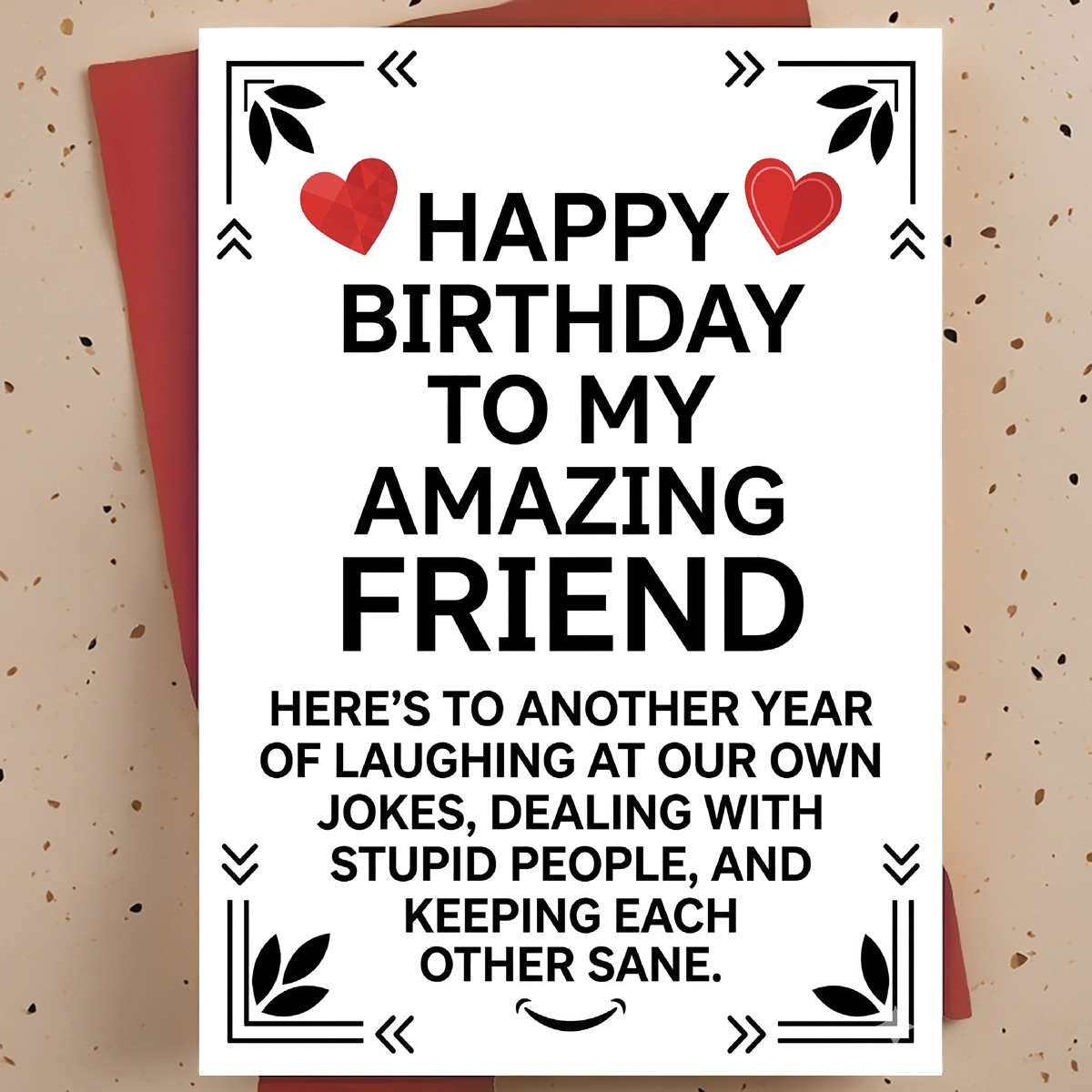 fun birthday card a friendship gift for   suitable for celebrating friendship     memories and     of the year   envelope and card