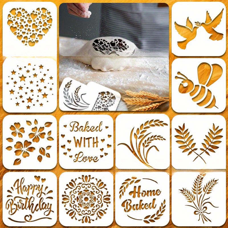 21 PCS Bread Stencils For Sourdough Artisan Pie | India
