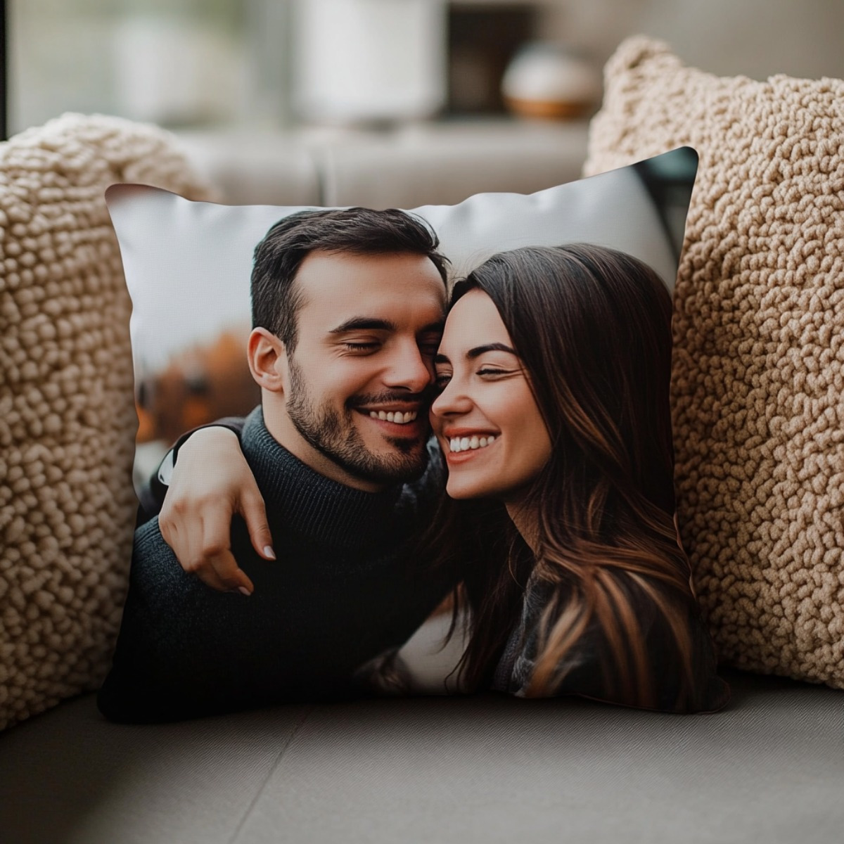 TEMU 1pc Of[soft Plush Custom Pillow]custom Photo Pillow- Personalized Double-sided Design, Soft Plush Cushion With Pillowcase Insert, Perfect Gift