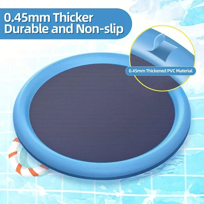 1pc durable pvc dog splash mat heavy duty outdoor pet bath tub with toys for 3 dogs to details 7