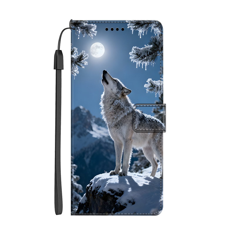 TEMU Phone Case: Wolves Multi-card Slots Flip Wallet Phone Case Suitable For Moto