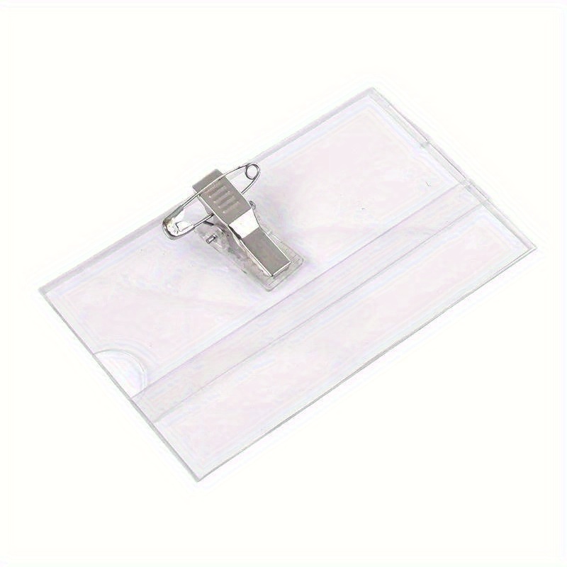TEMU 5 piezas de portacartas transparentes y resistentes con clips de seguridad - Protección contra pérdidas para negocios, bancos y tarjetas de