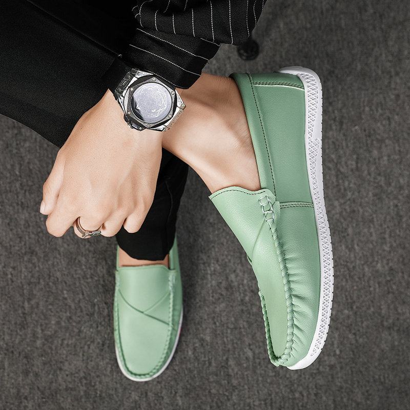 mint green dress shoes mens PROPRIANO – Suede Calfskin Suede Loafers – Men – Mint Green 40