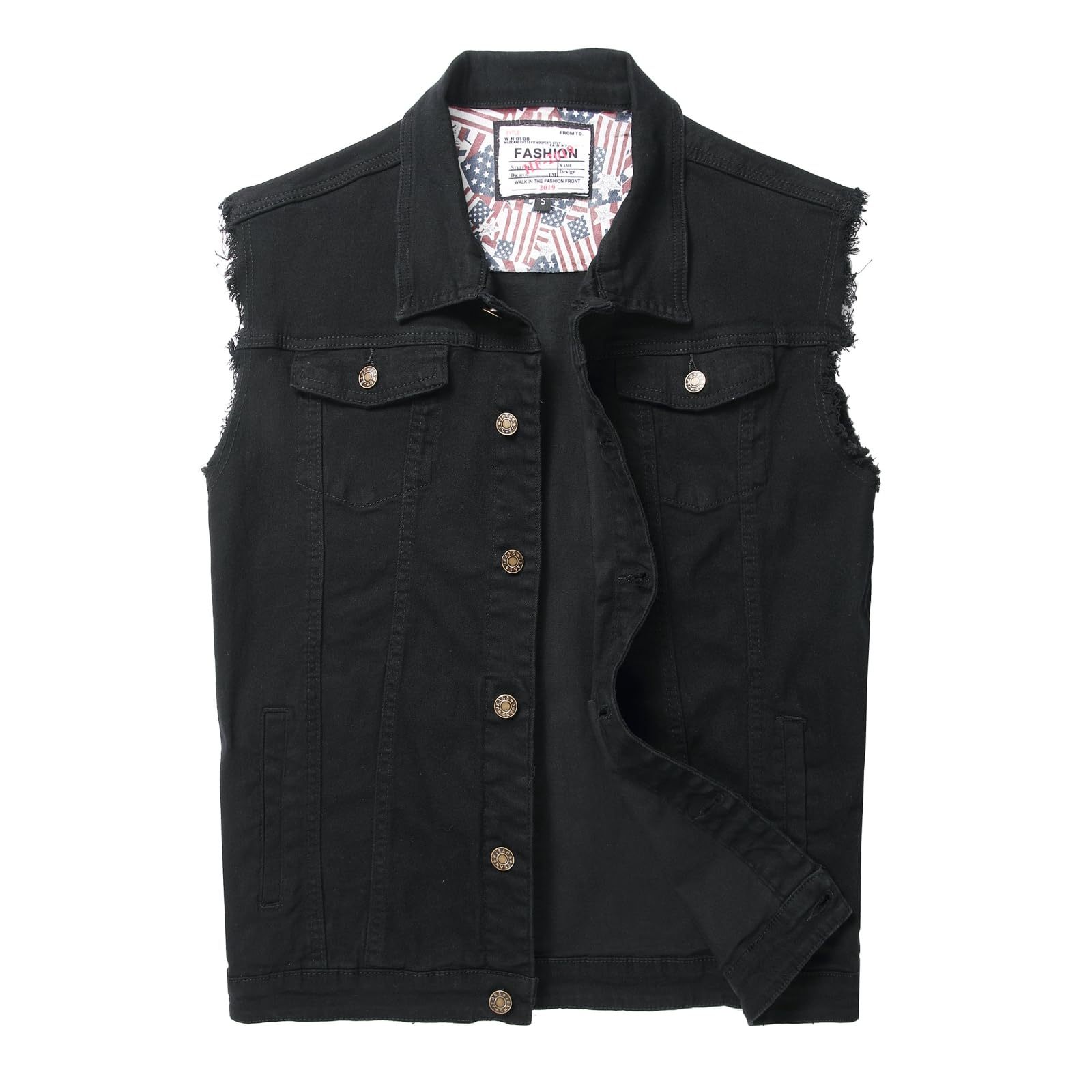 mens distressed ripped denim vest sleeveless jean jacket Temu