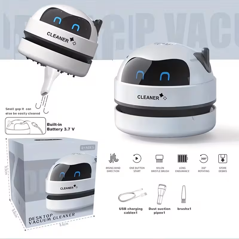 Mini Desktop Vacuum Cleaner Portable Small USB Rechargeable