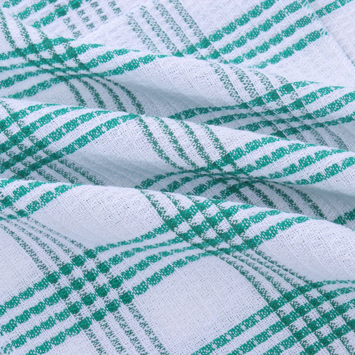12pcs Retro Plaid Kitchen Towels - Super Absorbent Coffee Grid Weave, 25x25cm, Polyester Blend Dish Cloths for Kitchen, Bathroom, Living Room | Vintage Design, Quick-drying, Durable, Multi-purpose Cleaning Towels