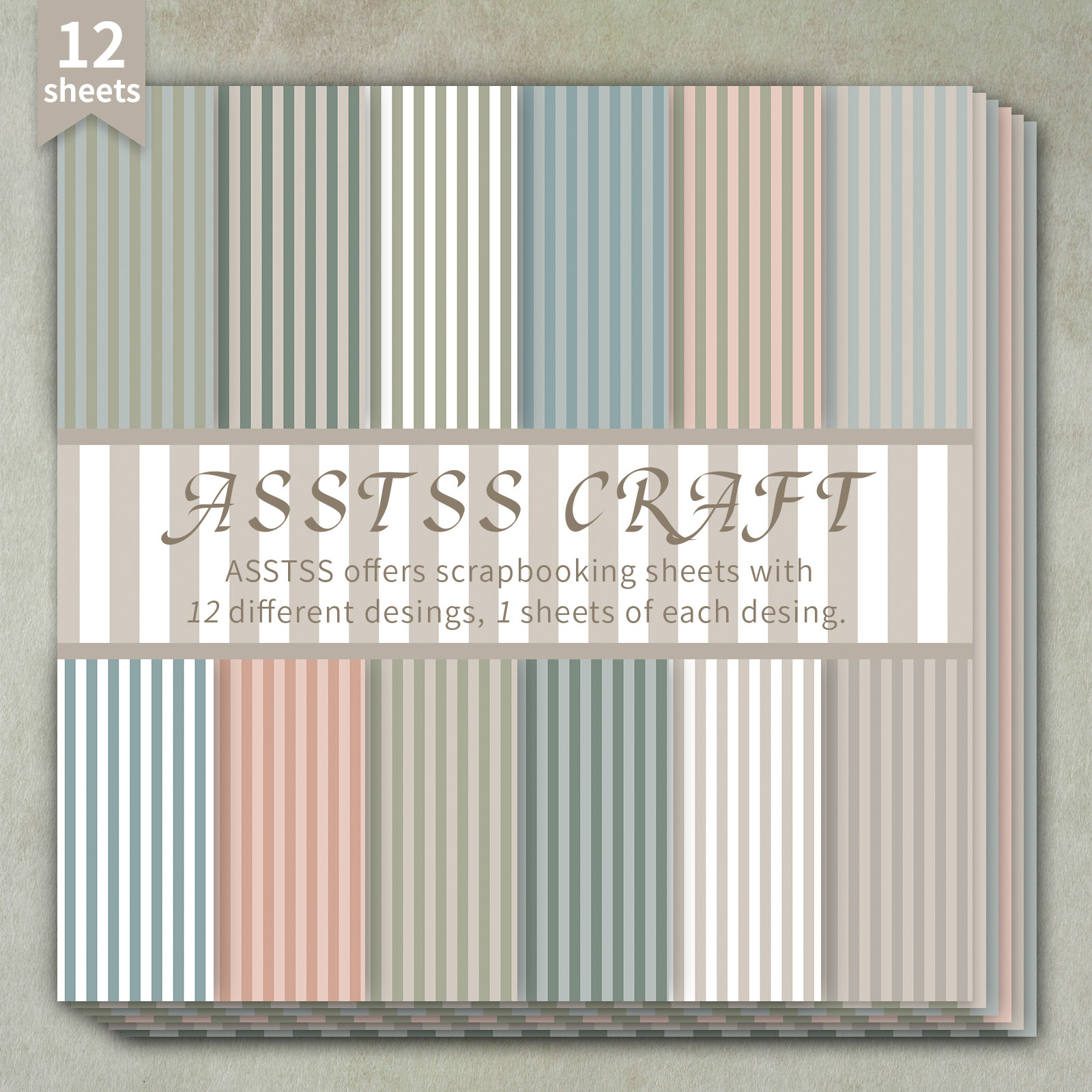 TEMU Bloc de papier de scrapbooking ASSTSS 12 feuilles pour journalisation à puces, collage, art et loisirs créatifs - Papier cartonné épais avec