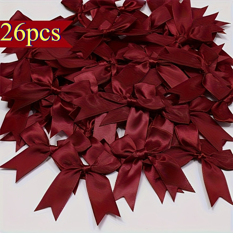 TEMU Lot de 26 nœuds en ruban de CISILY pour emballage cadeau, décorations de mariage, loisirs créatifs d'anniversaire - Nœuds circulaires éclatants