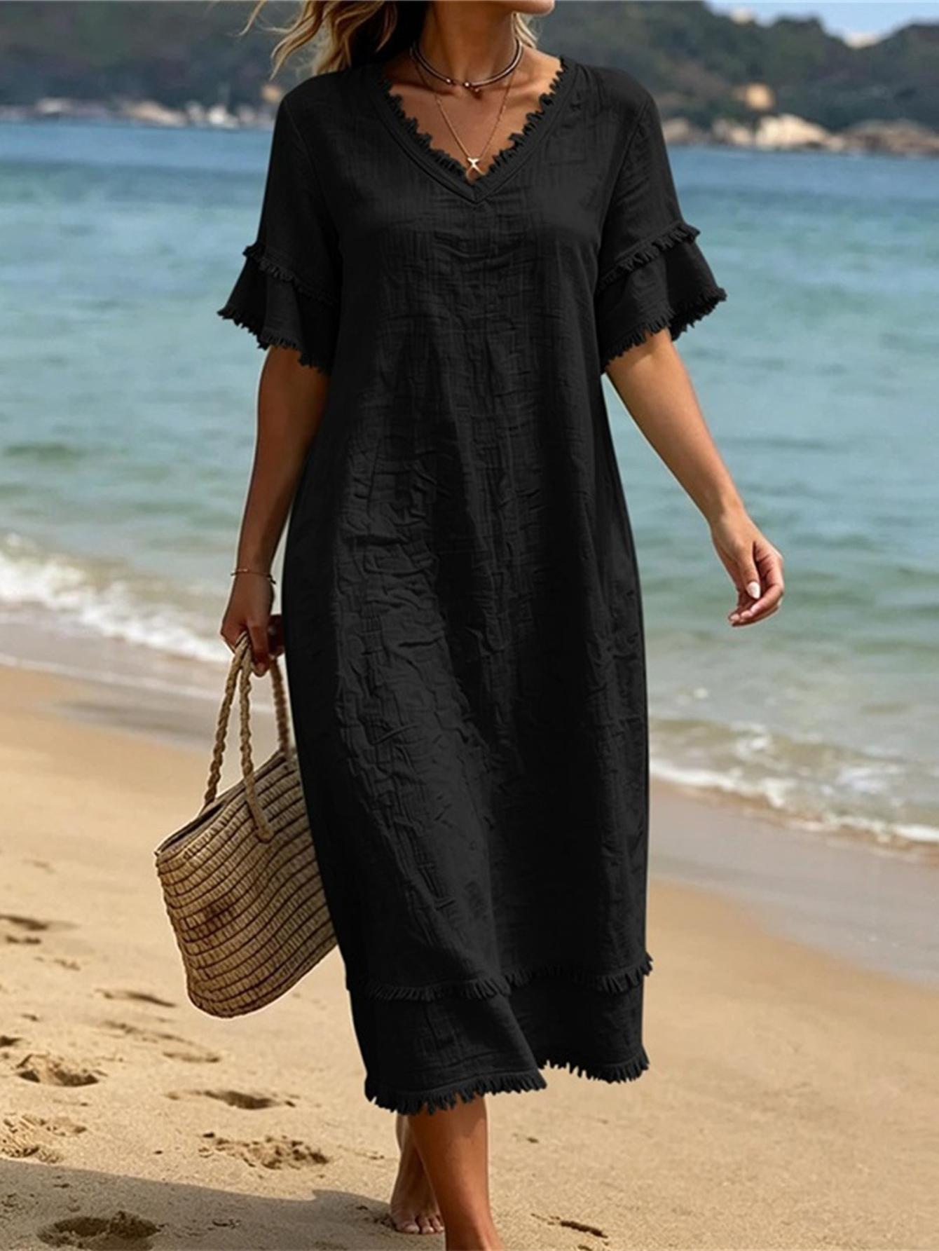black strapless knee length dress Short Black Strapless Party Dress by La Femme