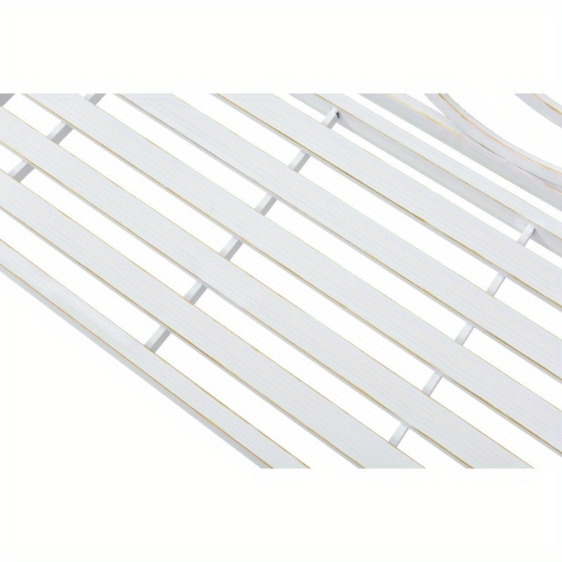 Outdoor Heavy-Duty White Iron-Look Steel Garden Bench with Backrest & Armrests - 2-3 Seater Slatted Park Bench, White Metal Frame for Patio, Porch, Balcony, Yard - Durable Low-Maintenance Furniture (No Wood), Garden Seat, Garden Bench Seat, Benches For Outside, Garden Furniture, Balcony Furniture, Patio Furniture, Bench Seating, Patio Bench, Bench Seat Indoor, Outside Bench