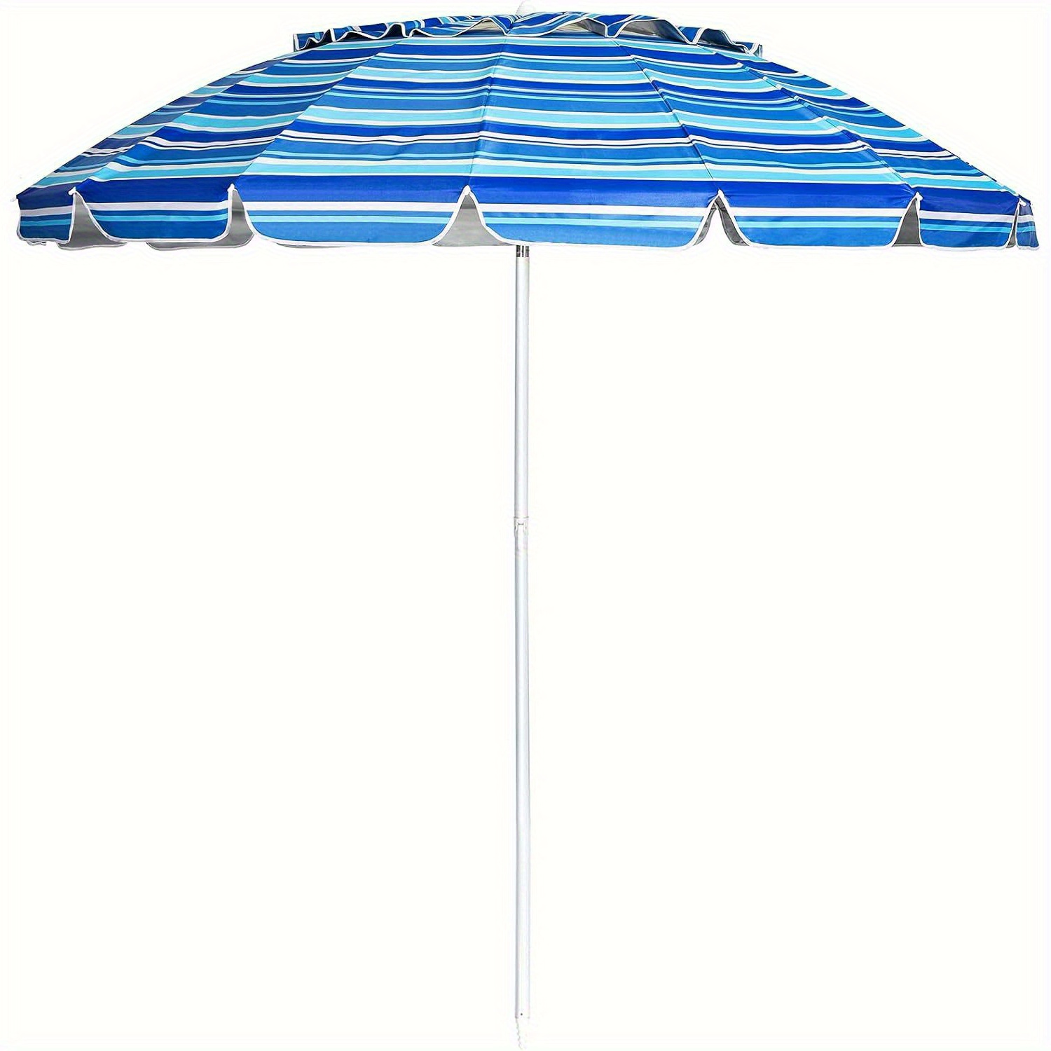 Image of 2.5m Beach Umbrella W/ Carrying Bag, Upf50 + Sun Protection Sunshade Shelter, Outdoor Parasol, Garden Patio Beach Sunshade W/ Sand Anchor, Tilt Mechanism, Portable Umbrella Outdoor