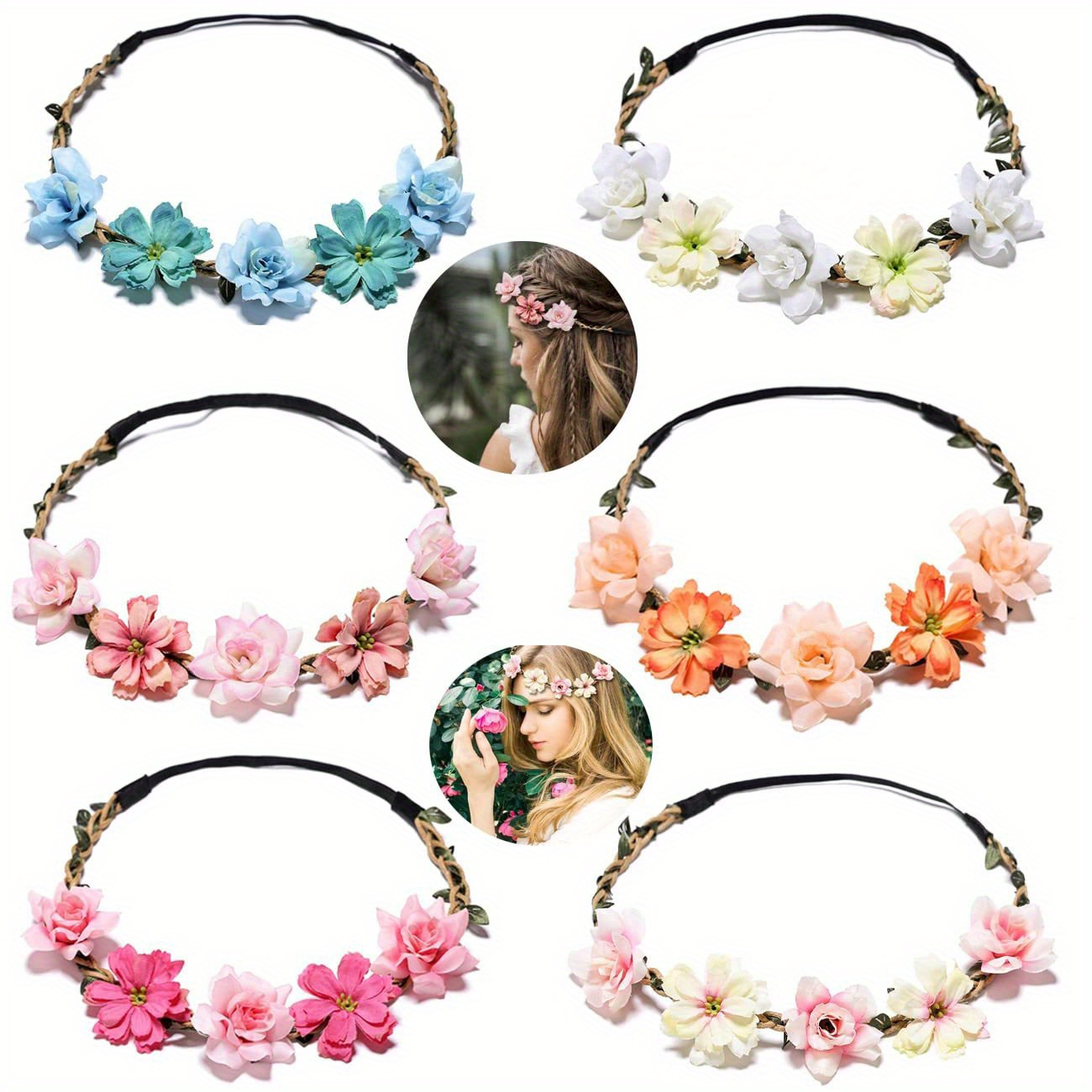 TEMU 6 Pcs  Womens Accessories  Headpieces For  Bridesmaids Weddings