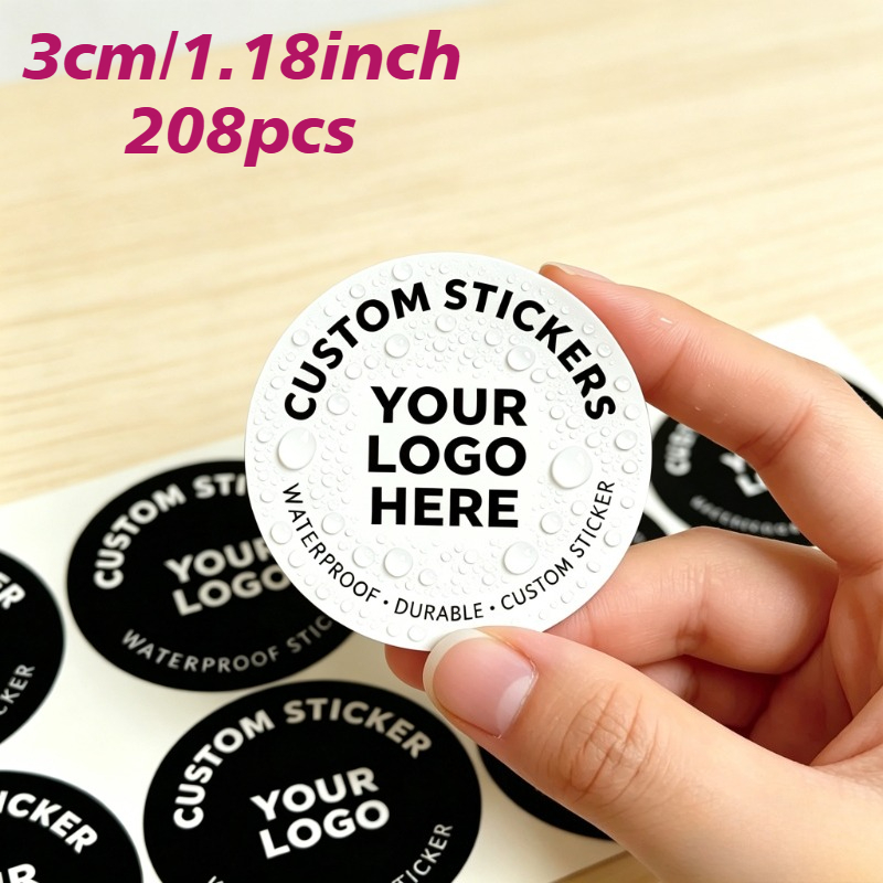 TEMU 3-6cm (1.18-2.) Custom Personalized Round Stickers, Logo Stickers, Custom Label Stickers. Suitable For Various Occasions, Custom Photos, Images,