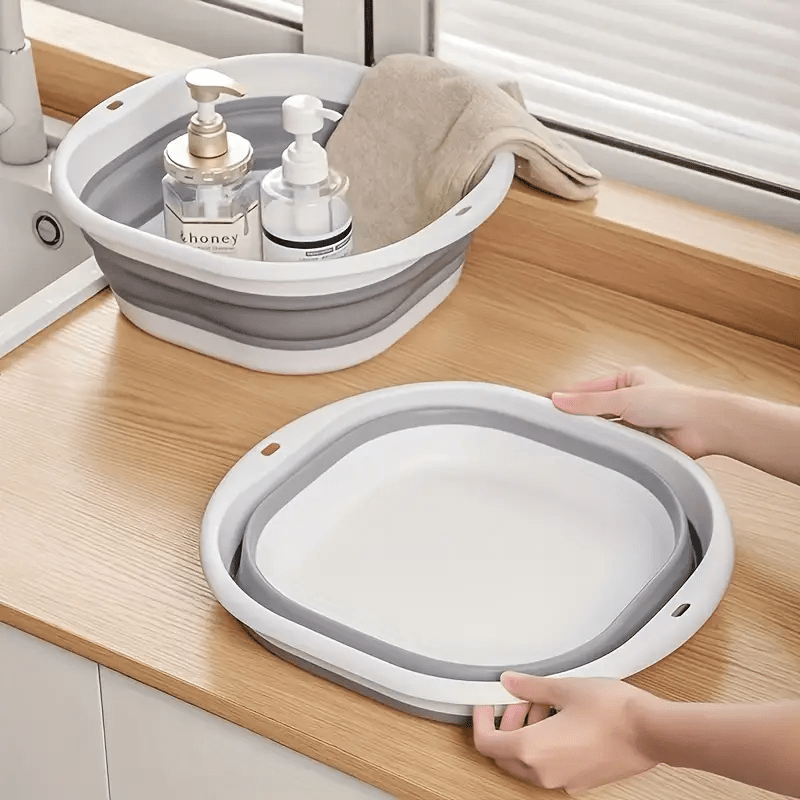 36.5Cm Foot Bath - Durable Plastic, Suitable for RV, Home And Outdoor Use - Perfect Foot And Hand Cleaning Tool - Thick And Foldable Design, Essential for Dormitory And RV Cleaning And Care