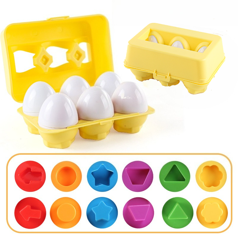 Matching Eggs Sensory Baby Toys Easter Eggs Shapes Sorter Learning Educational Toy For Kids Gifts