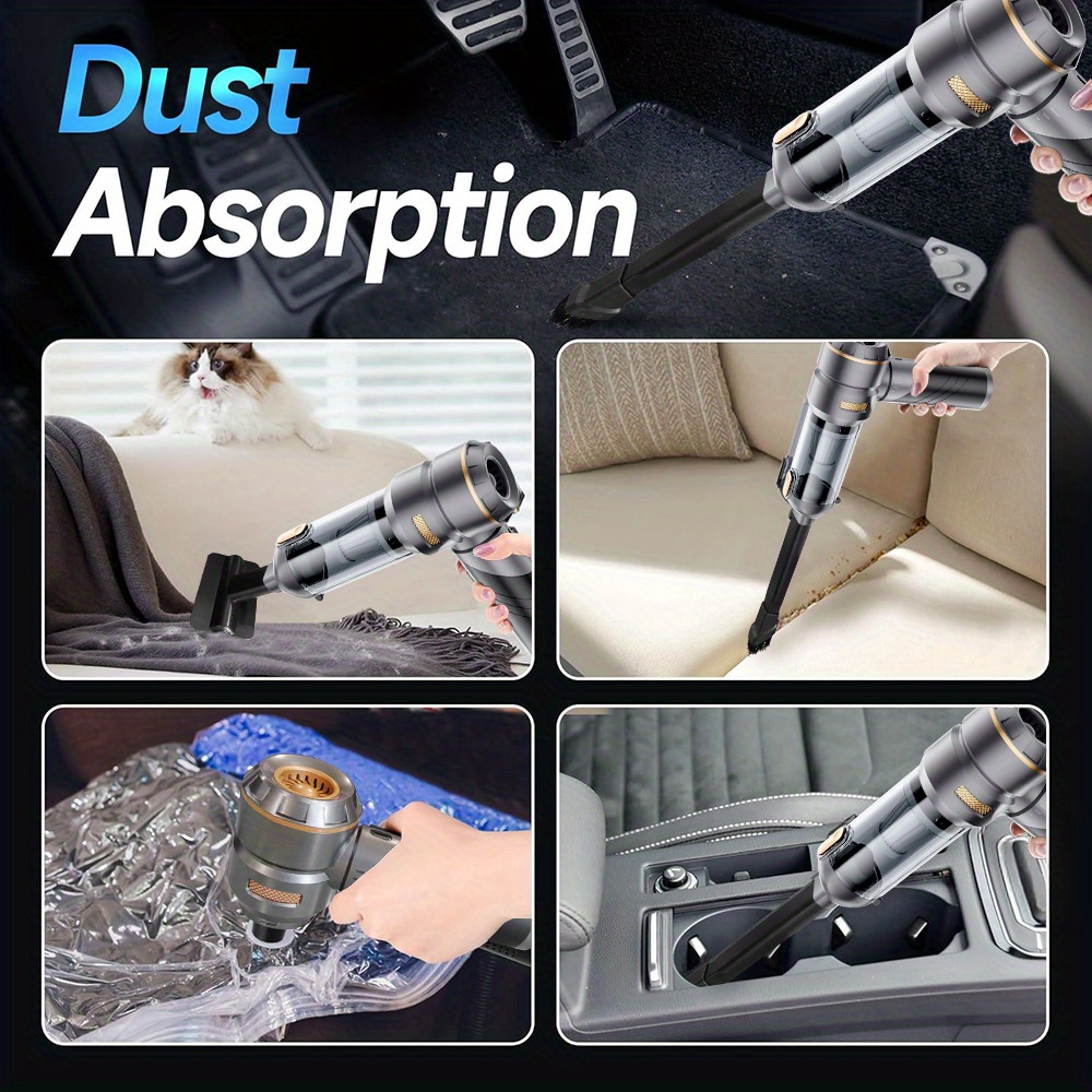 High Power Portable Car Vacuum Cleaner, 25000PA with Air Duster