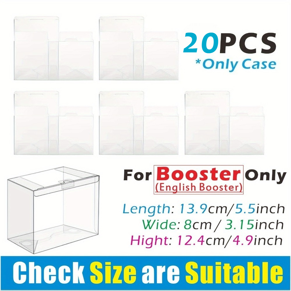 TEMU 20 Pezzi Custodie Protettive in PET Plastica per Booster Inglesi, Spessore 0,45mm