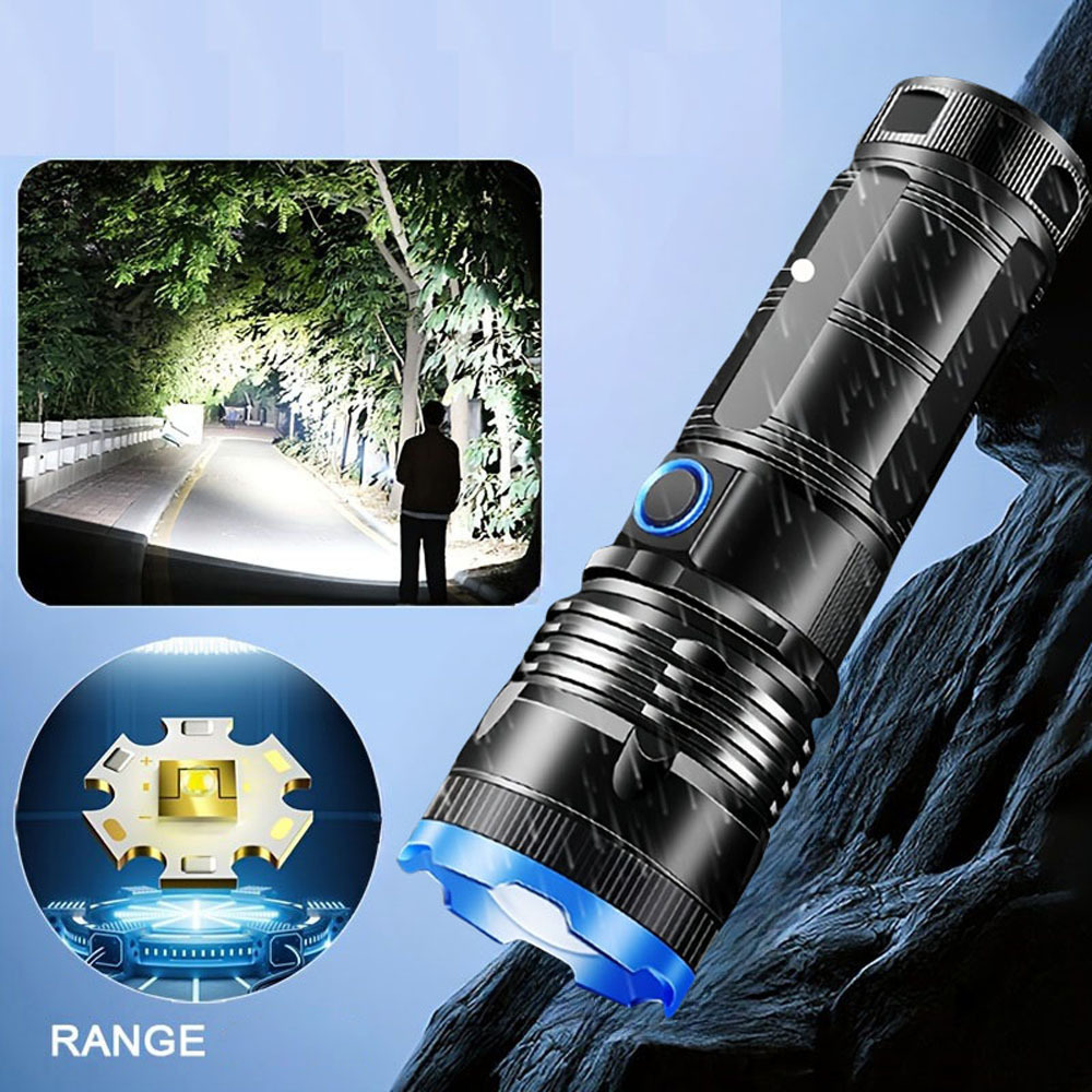 

1pc Rechargeable Tactical Led , 4 Aluminum Alloy, 2000mah Usb Usb , Non-waterproof, For Camping, , Emergencies