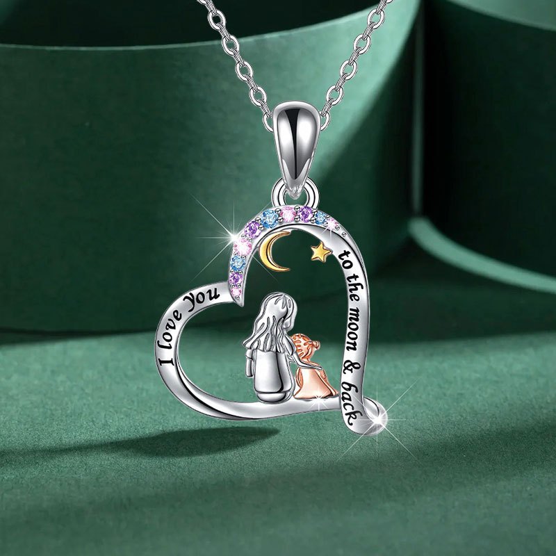 Mother Daughter Interlocking Necklace, Personalized Gift