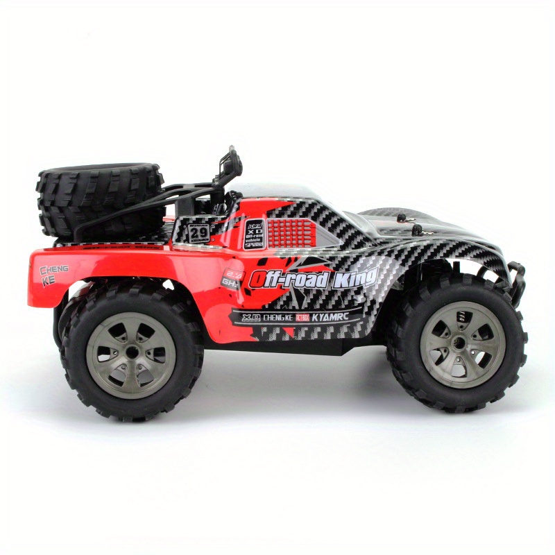 KYAMRC1:18 MPH High-Speed Off-Road RC Car - 2.4G Short Car Racing Climbing Vehicle, 4-Wheel Off-Road Design, USB Rechargeable, 4 Colors (Red/Green/Blue/White) for Outdoor Adventures, Adventure Gear, Durable Plastic Body