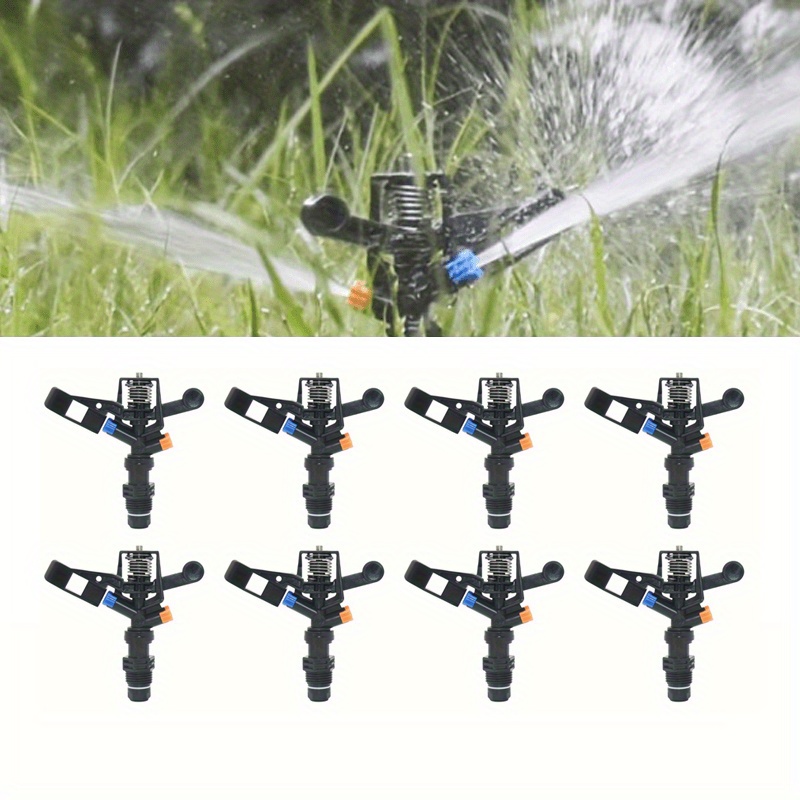 TEMU 8 boquillas giratorias para rociador, para aspersor de riego por goteo de jardín, de riego con rotación de , rociador automático para , césped,