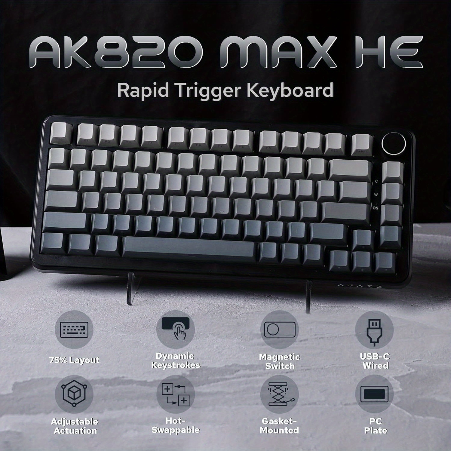 ak820 max new magnetic switch type c wired computer game - Temu