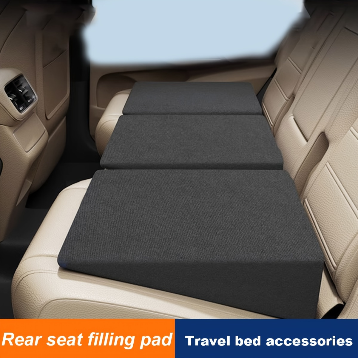 

1 Back Seat Flat Laying Pad - Ergonomic Flat-lay Sleeping Pad For Cars, No Power Required, Space-saving Storage Accessory, And