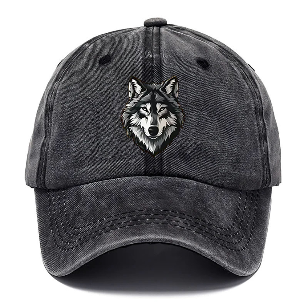 1pc Wolf Hat, Casual Baseball Hat, Breathable Dad Hat, Multiple Color Options, Adjust Hats, Suitable For Occasions, Birthday Gifts, Style