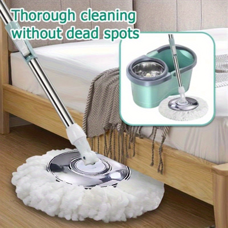 easy   spin mop and bucket set hands free wet dry use for kitchen bathroom living room bedroom   cleaning solution details 0