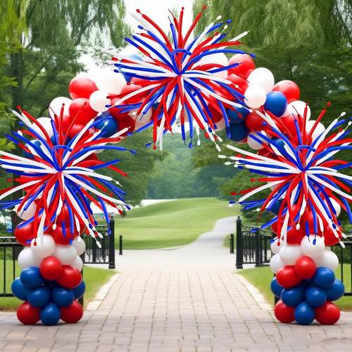 200pcs party decoration 260q long latex balloons 250th anniversary usa diy decoration red blue white balloons for american party supplies