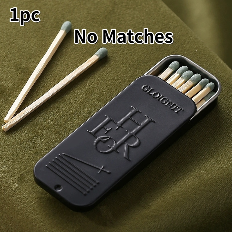 1pc Extended Retro Matchbox - Premium Embossed Tin Box, Stylish Matchbox, And Travel Supplies, Emergency Tools, Aromatherapy Candle Matchbox, Empty Box Does Not Matches