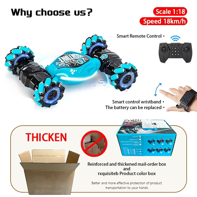 TEMU 1:18dual Remote Control Mode Rechargeable Twist And Remote Control Car -2.4ghz Remote Control And Watch Remote Control, All Terrain Drift Car,