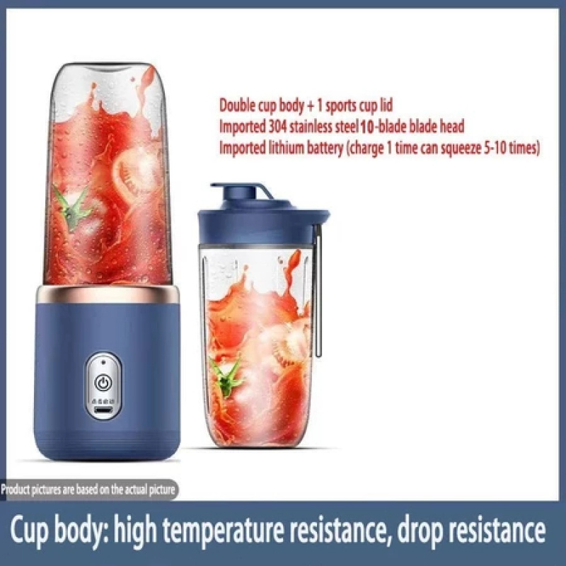 TEMU 400ml Portable Juicer Wireless Usb Multifunctional Portable Electric Juicer Fruit, Citrus Juicer Electric, Electric Citrus Juicer, Juice