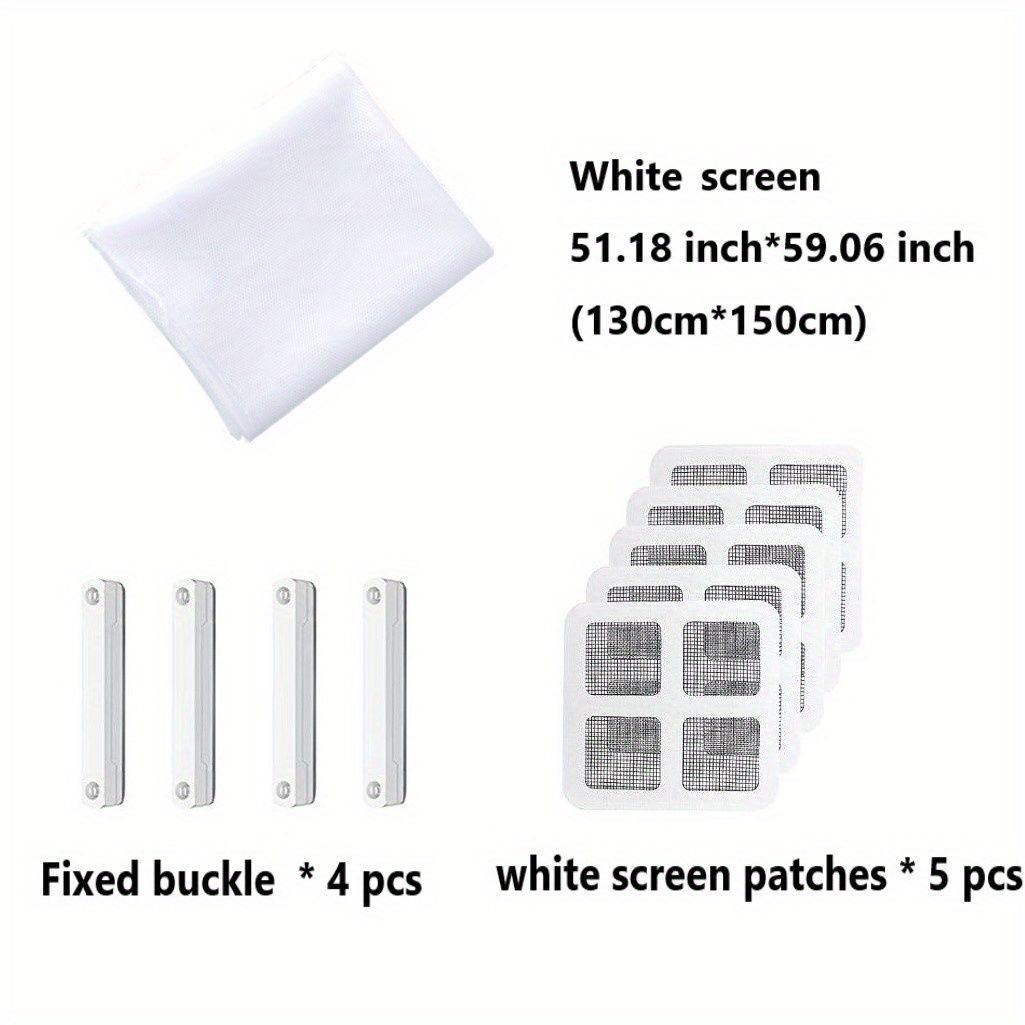 E-shop 1 Weißer Fensterrollo + 4 Magnetische Befestigungsklammern + 5 Weiße Fensterrollo-Patches, Dehnbar, Bohren, Beides Praktisch Und Dekorativ