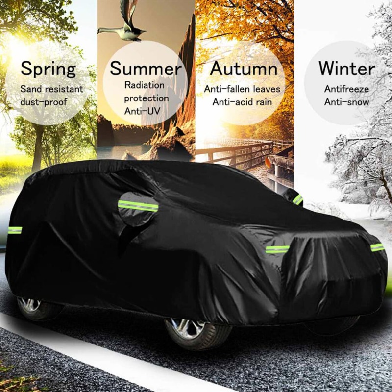 TEMU Housse de protection robuste tout-terrain pour SUV - Protection extérieure du véhicule toutes , -rayures, -poussière, pare-soleil, équipée de