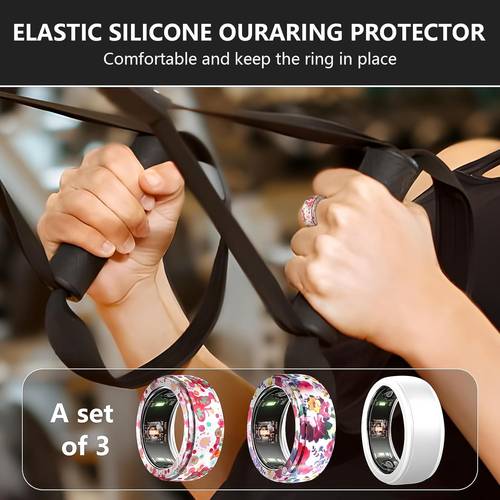 elastic ring cover for ring 3pcs protective case for fitness men and women size m suitable for 11 12 13